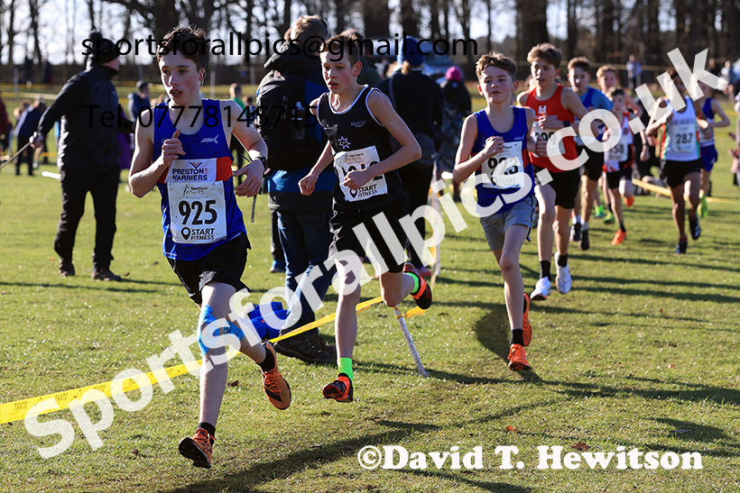 Boys under-13s 2025 Northern Cross Country Champs, Tatton Park, Knutsford, Cheshire. Photo: David T. Hewitson/Sports for All Pics